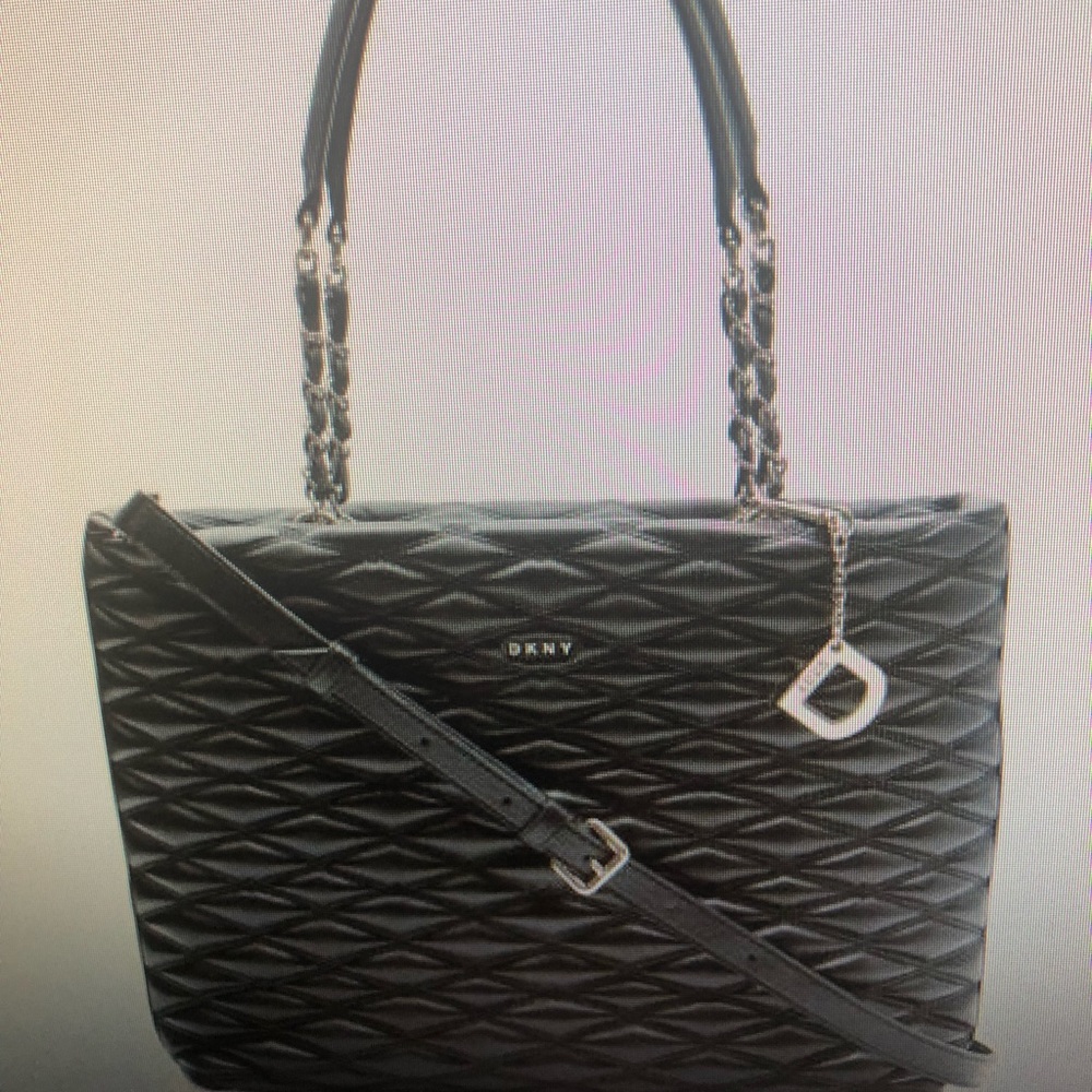 DKNY Lara Quilted Shoulder Tote Handbag
